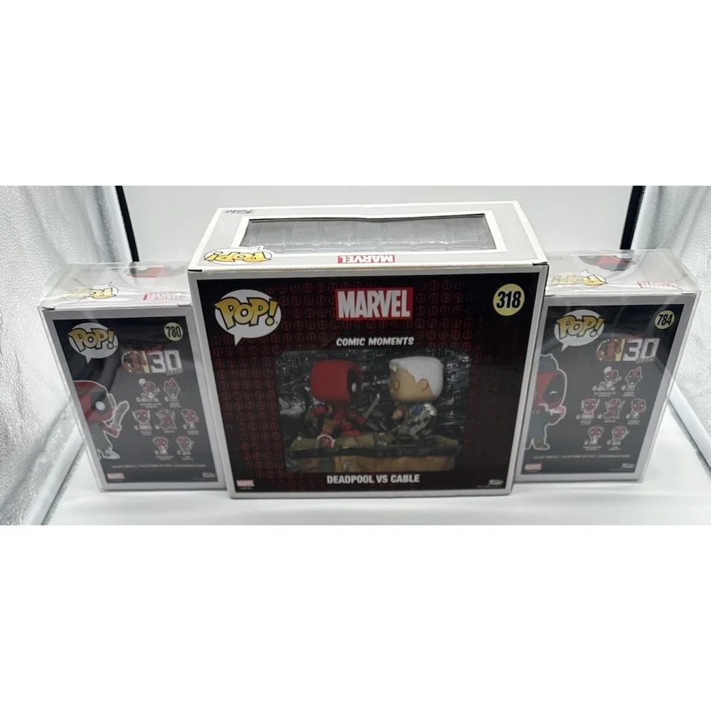 FUNKO POP MARVEL DEADPOOL LOT OF 10 EXCLUSIVES + DEADPOOL VS CABLE #318